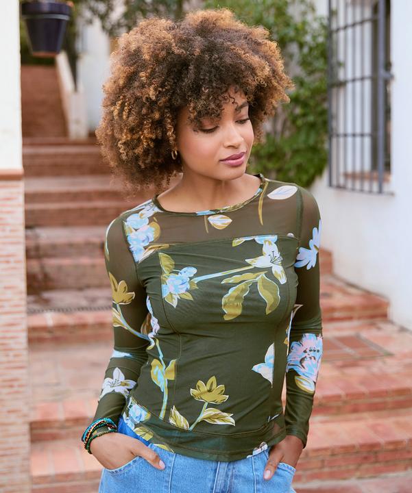 Produktbild Joe Browns Floral Leaf Print Mesh Top (46)