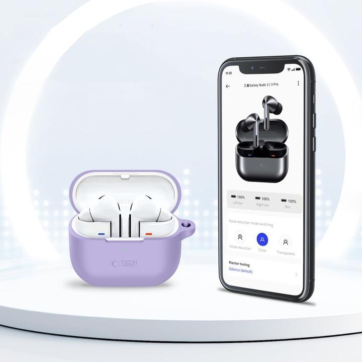 Produktbild Tech-Protect Silikonhaken Samsung Galaxy Buds 3 / 3 Fe / 3 Pro Lavendel (Kopfhörer Hülle)
