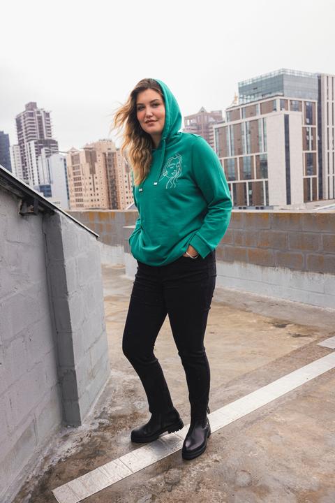 Produktbild Ulla Popken Hoodie, Gesicht, Classic, Kapuze, Langarm (60)