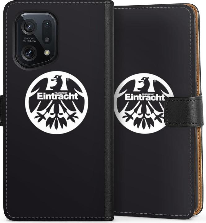 Actual product image DeinDesign Tasche für Oppo Find X5 Handy Flip Case Wallet Cover Handytasche Leder Adler Eintracht Frankfurt (Oppo Find X5)