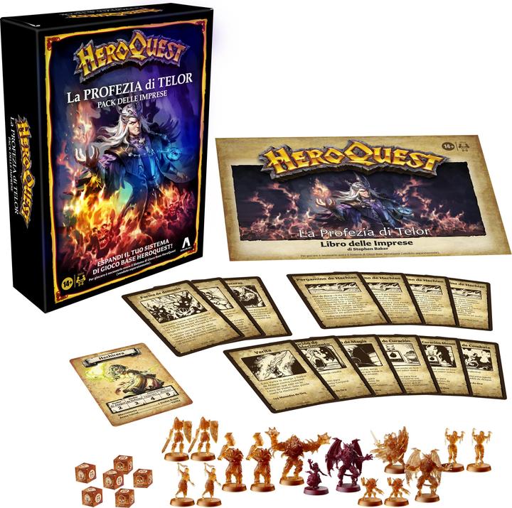 Image du produit Hasbro Gaming Pack Aventure HeroQuest La Prophétie de Telor, jeu de base HeroQuest requis (Italien)