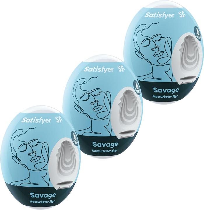Satisfyer Masturbator Egg Set - Savage - 3 pcs