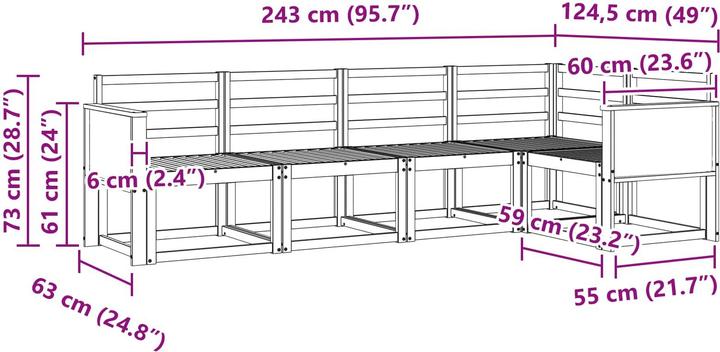 Produktbild vidaXL Outdoor-Sofa