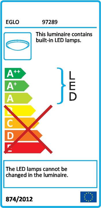 Energie-Label EGLO Cornale (820 lm, IP44)
