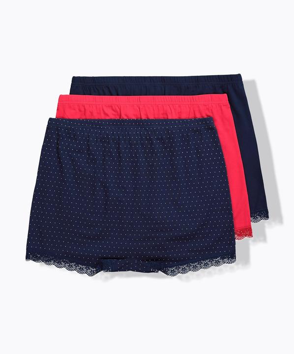 Image du produit Ulla Popken Lot de 3 shorties, dentelle et motif à pois (60, Lot de 3)