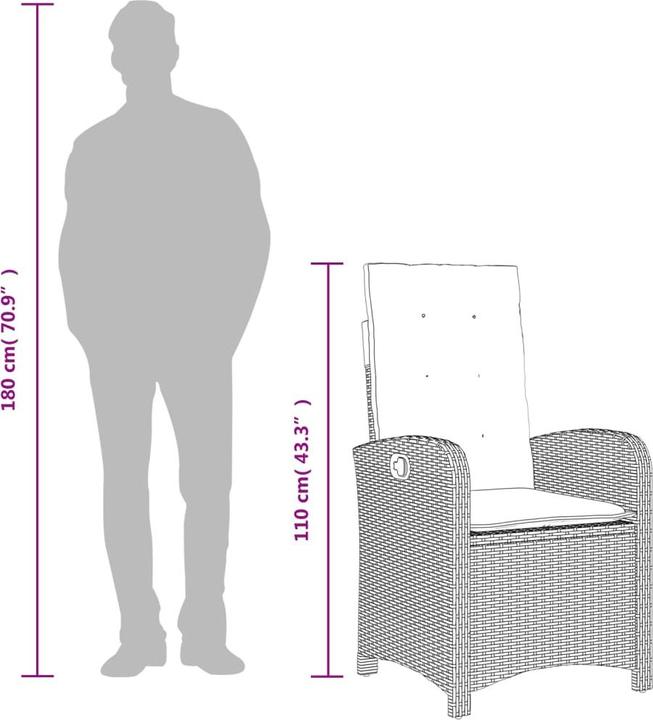 Actual product image vidaXL 10-piece garden lounge set with cushions