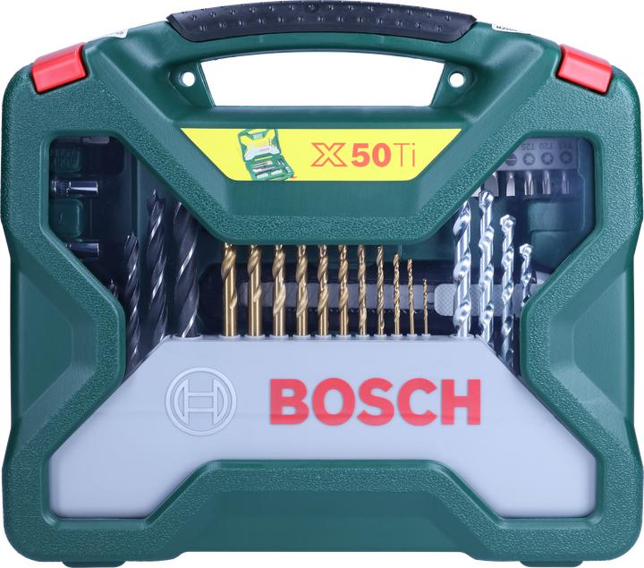 Produktbild Bosch Zubehör X-Line-Titanium Bohrer- und Schrauber-Set, 50-teilig (1.5 mm, 2 mm, 2.5 mm, 3 mm, 3.5 mm, 4 mm, 4.5 mm, 5 mm, 5.5 mm, 6 mm, 6.5 mm, 7 mm, 8 mm, 10 mm, 16 mm, 22 mm)