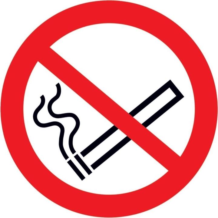 Actual product image BRW Prohibition sign No smoking
