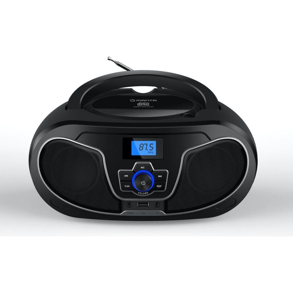 Manta Boombox su Bluetooth BBX007 (FM, Bluetooth), Radio, Nero