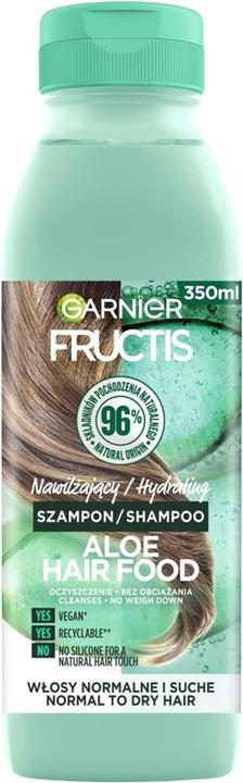 Actual product image Garnier Fructis Aloe Hair Food Shampoo moisturising shampoo for normal and dry hair 350ml (350 ml, Liquid shampoo)