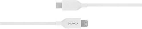 Actual product image Deltaco Lightning cable USB-C - Lightning, 2m, Apple C94 chipset FSC-labeled package, white (2 m, USB 2.0)