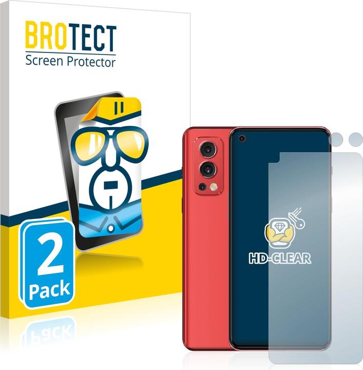 Produktbild BROTECT Schutzfolie Displayschutz Displayschutzfolie Folie Klar Transparent (2 Stück, OnePlus Nord 2 5G)
