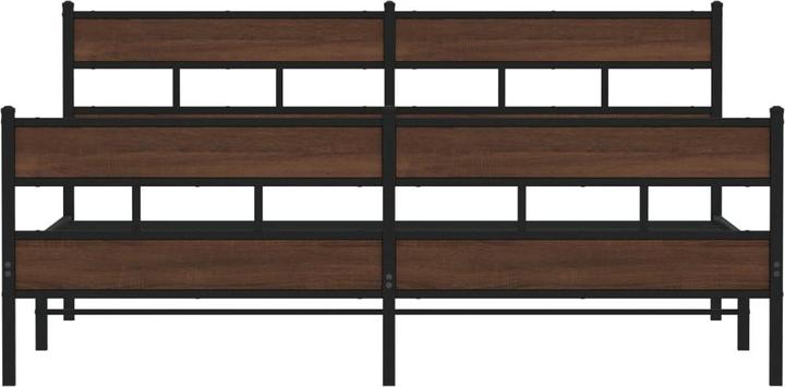 Image du produit VidaXL Lit métallique Cadre de lit Sommier à lattes Lit double sans matelas 180x200cm (180 x 200 cm)