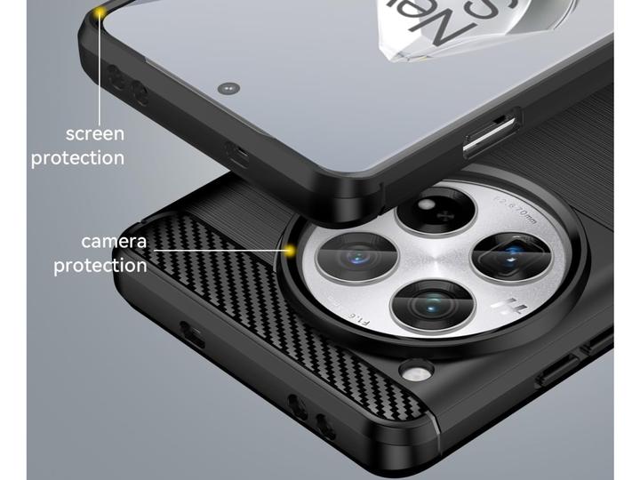 Produktbild Screenguard OnePlus 12 Hülle Carbon Brushed Soft TPU (OnePlus 12)