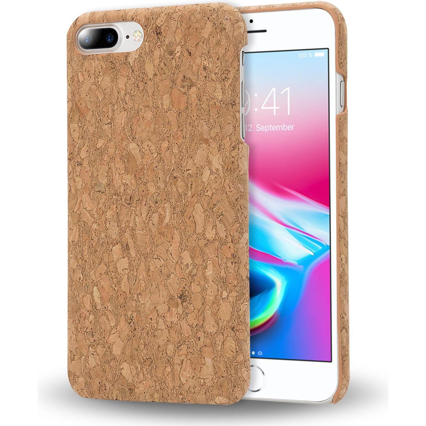 Nalia Kork Handyhülle (Apple iPhone 8 Plus), Smartphone Hülle, Braun