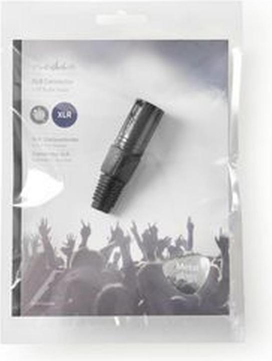 Immagine prodotto Nedis Connettore XLR | diritto | spina | nichelato | a saldare | diametro ingresso cavo: 5,0 mm | Me (XLR)