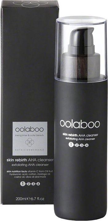 Immagine prodotto oolaboo Skin Rebirth Detergente esfoliante AHA Fase 1 200ml (Scrub detergente, 200 ml)