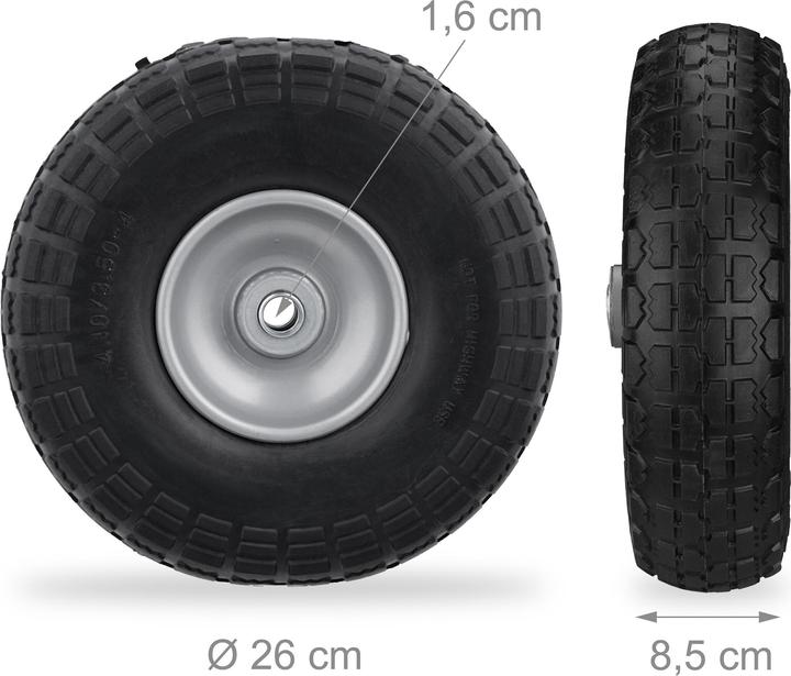 Produktbild Relaxdays 4x Sackkarrenrad (150 kg)