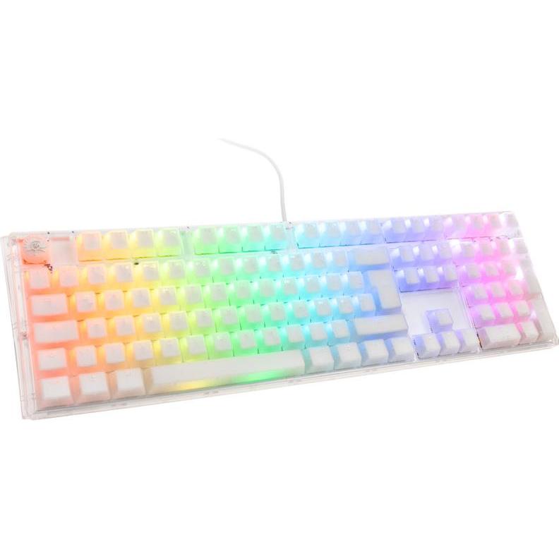 Thumbnail - Ducky One 3 Aura White Gaming Tastatur, RGB LED - MX-Speed-Silver (DE, Kabelgebunden), Tastatur, Weiss