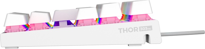 Image du produit Genesis Thor 303 TKL RGB biała Outemu Peach Silent (ING. Int., Filaire)