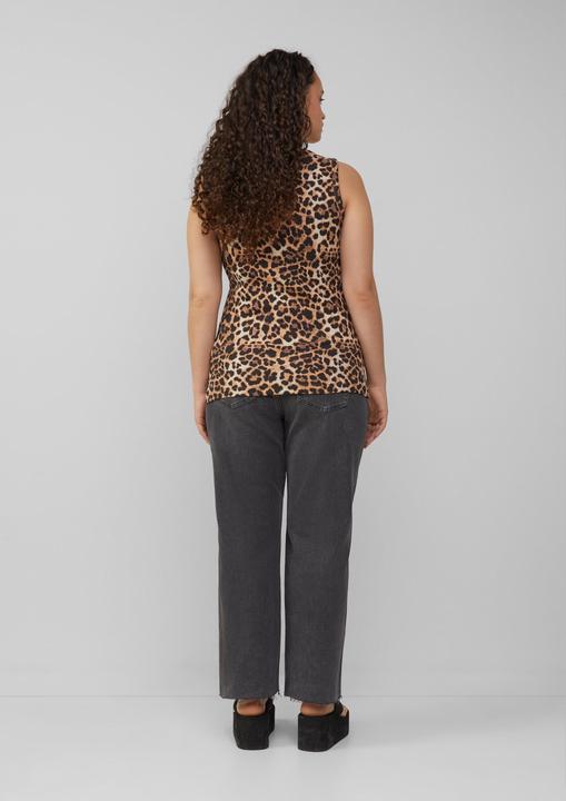 Produktbild S.Oliver T-Shirt Geripptes Tanktop mit All-over-Print (46)