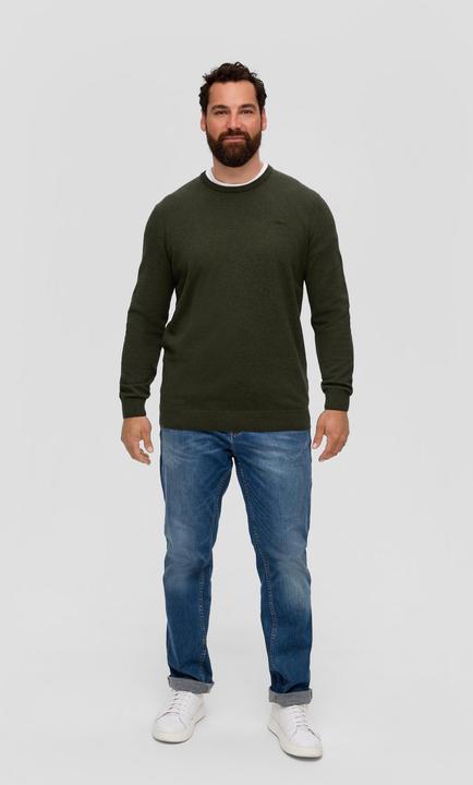 Produktbild S.Oliver Strickpullover Strickpullover mit Logo-Stickerei (4XL)