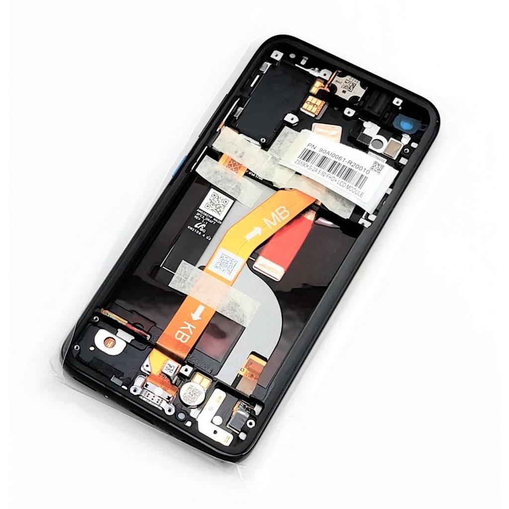 ASUS ZenFone 8 ZS590KS-2A LCD+Touch+Front cover (Black) (Display), Mobilgerät Ersatzteile, Schwarz