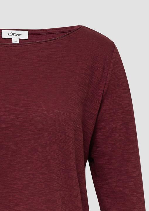 Produktbild S.Oliver T-Shirt Shirt mit Flammgarnstruktur und 3/4-Ärmeln (40)