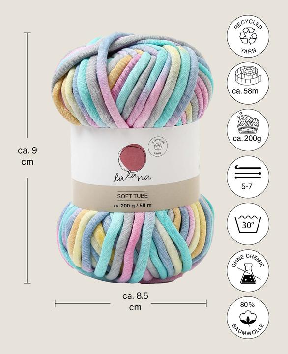 Actual product image Lalana Wool Soft Tube (58 m)