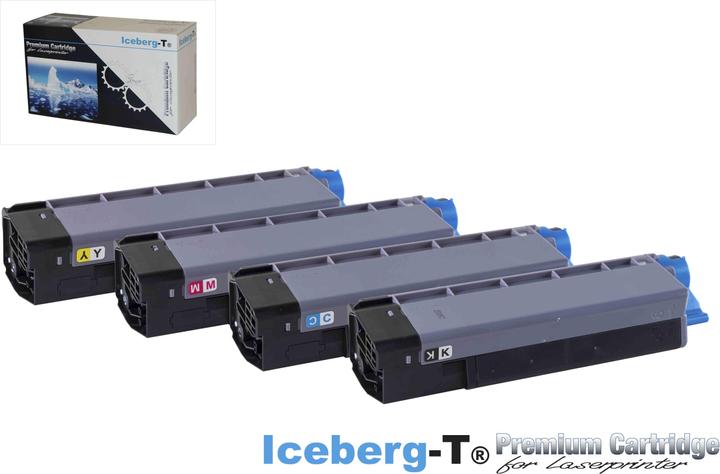 Actual product image Iceberg-T Toner SET OKI C5800 Set with all four colours (M, C, Y, FC)