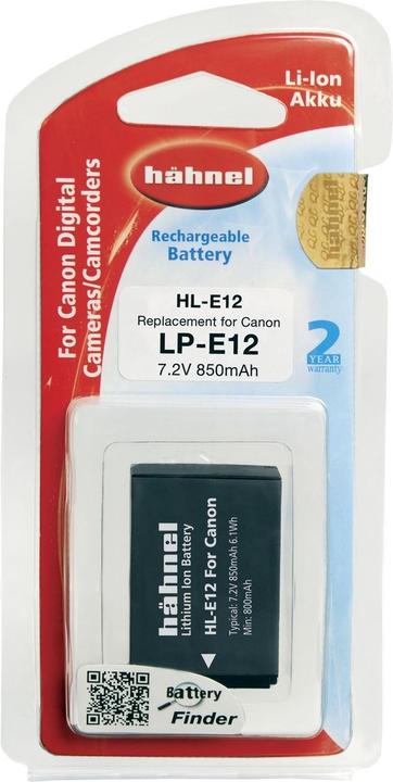 Actual product image Hähnel Replacement battery HL-E12, for Canon LP-E12 (Camera battery)