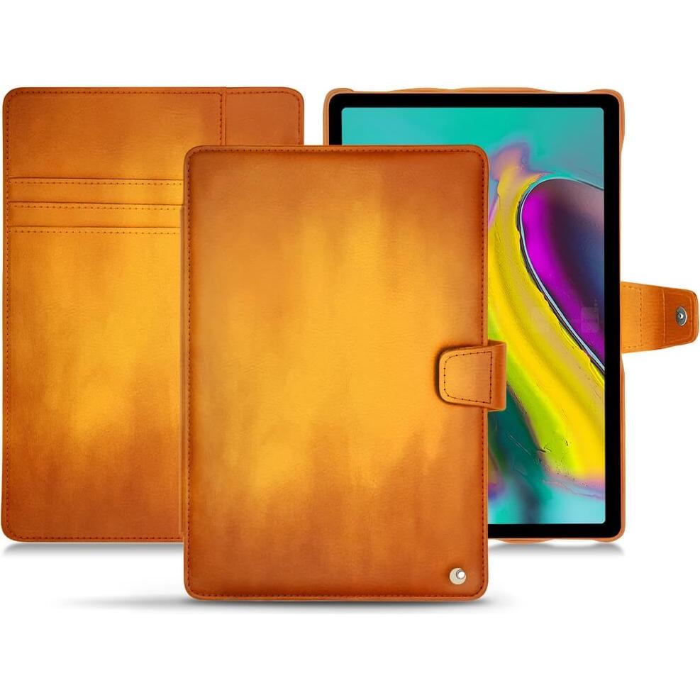 Noreve Lederschutzhülle Wallet (Galaxy Tab S5e), Tablet Hülle, Orange
