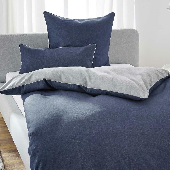 Produktbild Biberna Melange Flanell Wendebettwäsche 840500 (Duvetbezug, 155 x 220 cm, 80 x 80 cm)