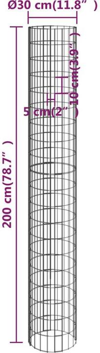 Produktbild vidaXL Gabionensäule