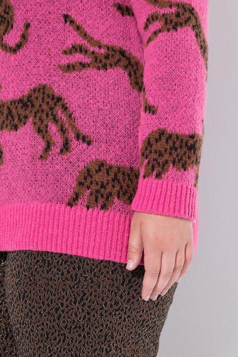 Immagine prodotto Miamoda Cardigan dal taglio dritto con design leopardato (56)