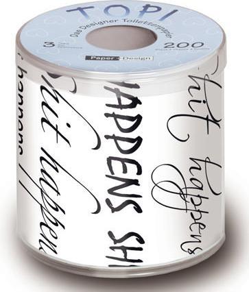 Immagine prodotto Paper + Design Carta igienica Shit happens Rolls, 3 strati, bianco (1 x)