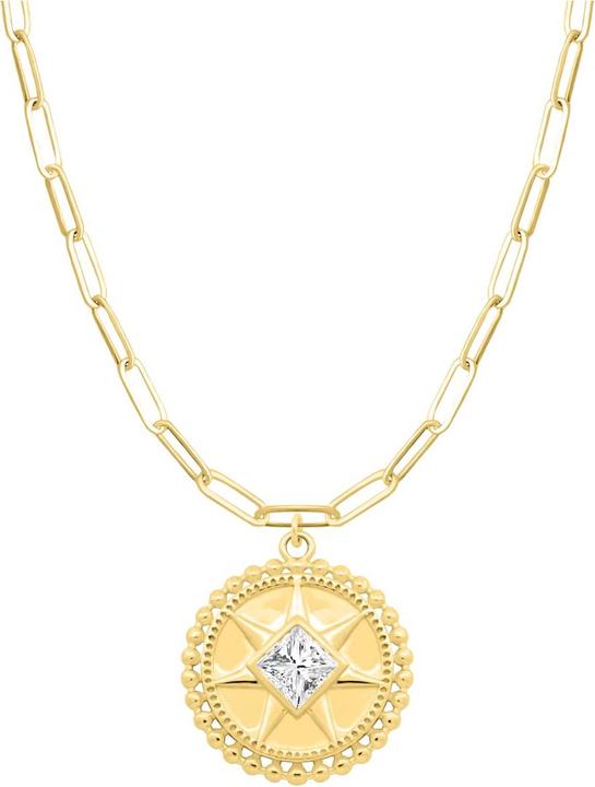 Image du produit Candy Collier Sunburst, argent sterling 925, plaqué or (Argent sterling 925, Plaqué or 18k, Argent massif de 925, 47 - 50 cm)