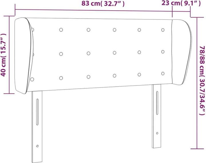 Image du produit vidaXL Kopfteil (83 x 23 x 88 cm)