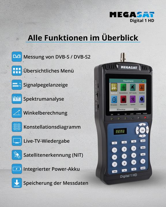 Actual product image Megasat Digital 1 HD (Measurement technology)