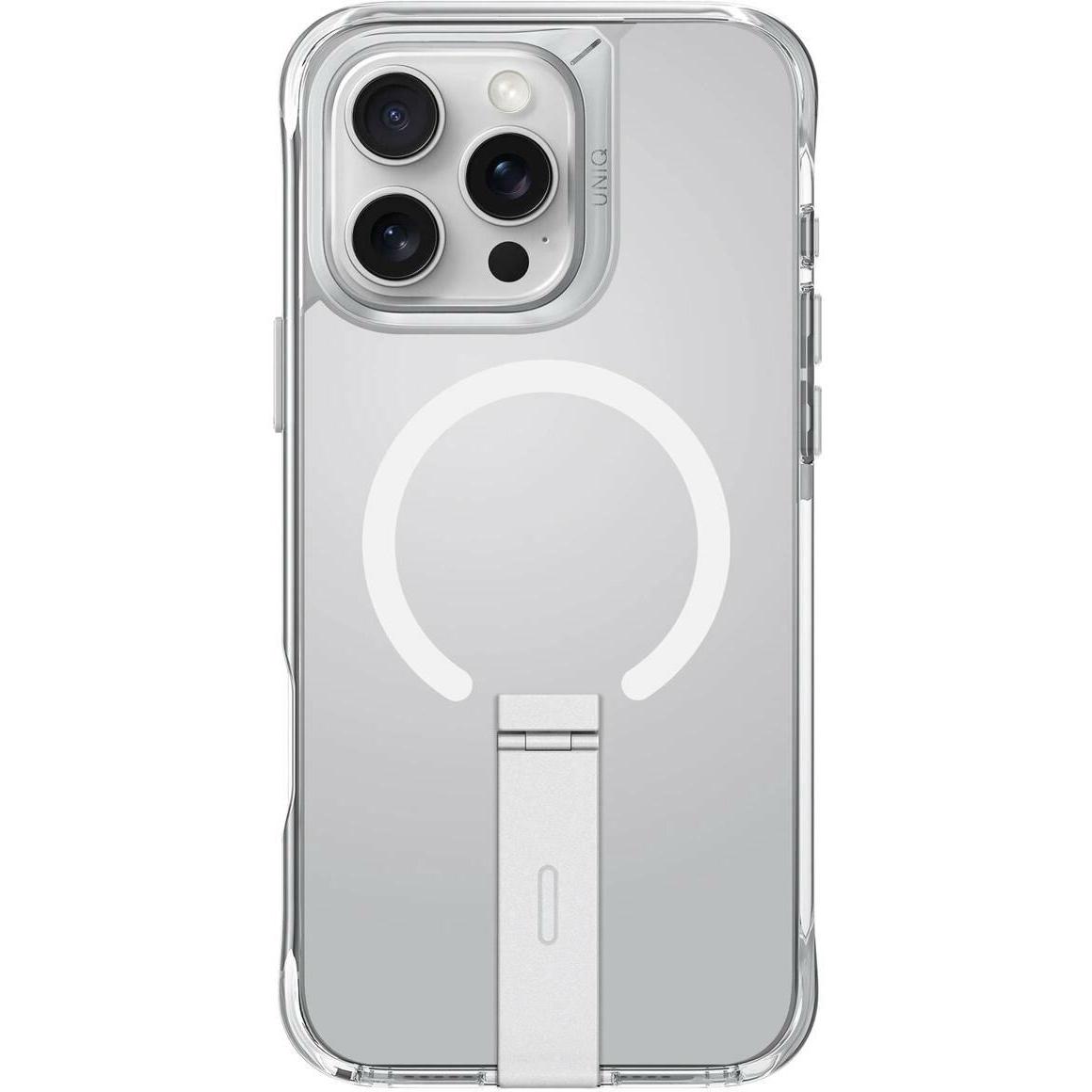 Uniq etui Eleva with Vertica Stand iPhone 16 Pro 6.3" przeźroczysty/lucent clear (Apple iPhone 16 Pro), Smartphone Hülle...