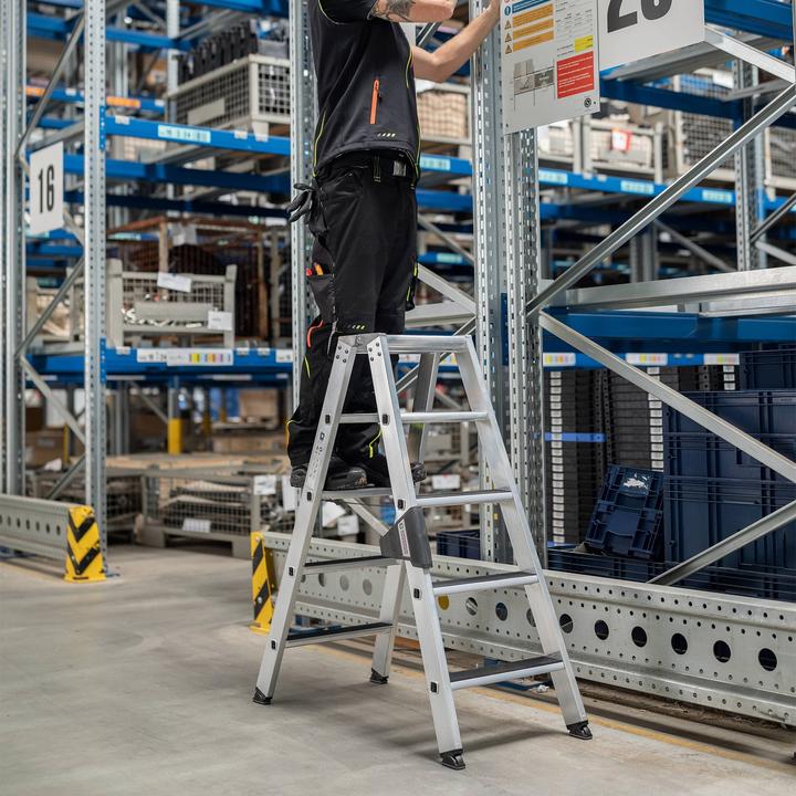 Produktbild Munk Stufen-Stehleiter beidseitig begehbar mit clip-step 2x12 Stufen (Stehleiter)