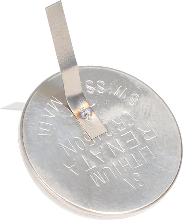 Produktbild AccuCell Batterie CR2450 mit Lötfahnen in U-Form (1 Stk., CR2450, 600 mAh)