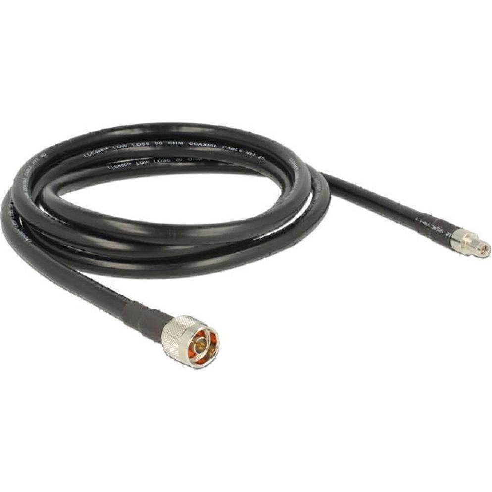 Thumbnail - Delock RP-SMA Stecker zu N-Stecker, 2m (0.35 dB, Antennenkabel), Antennenkabel