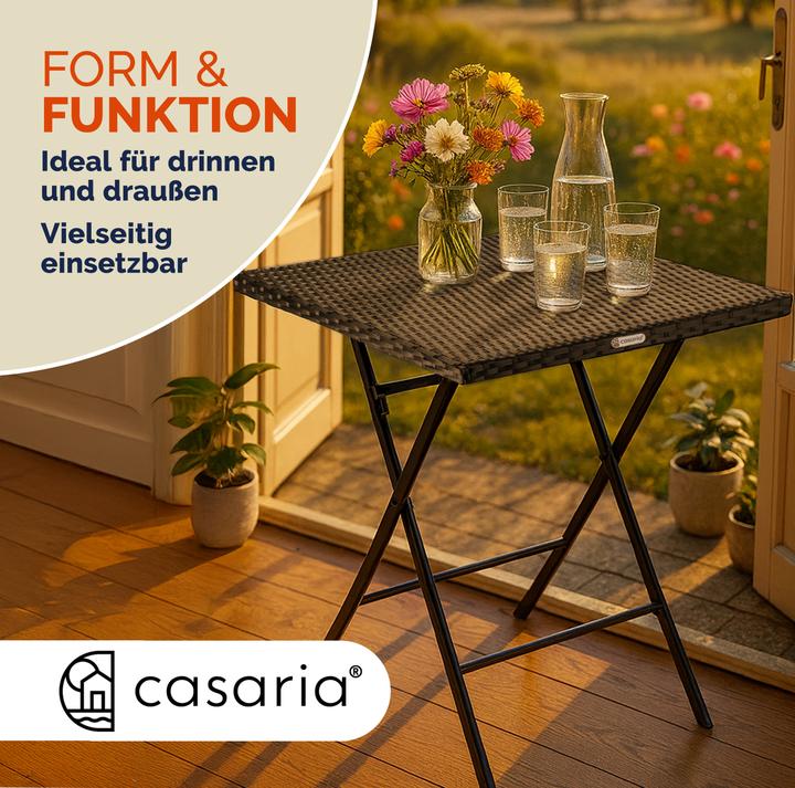 Produktbild Casaria Polyrattan Klapptisch