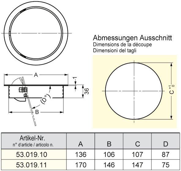 Produktbild Sugatsune Mehrzweckklappe mit Dämpfer