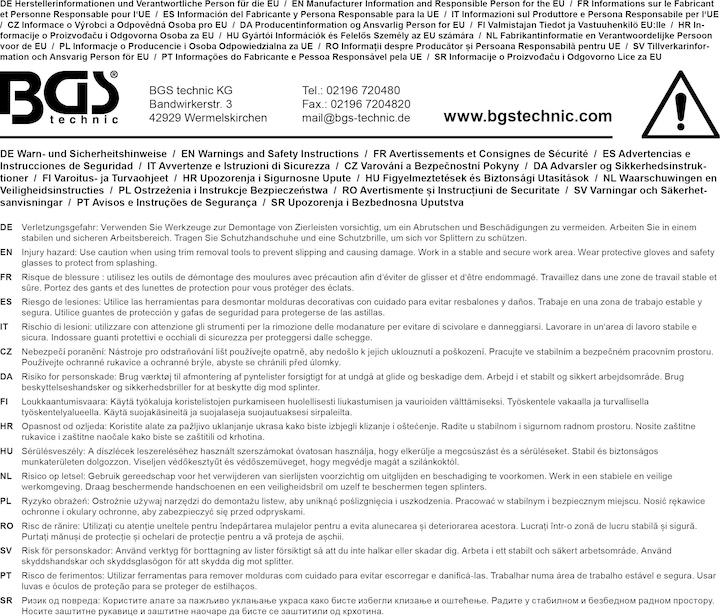 Produktbild BGS Verkleidungs-Demontagekeil- und Zierleistenkeile-Satz verschiedene Formen 19-tlg.