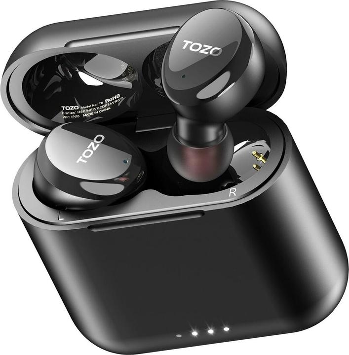 Tozo Oordopjes TWS T6S Zwart (8 h, Draadloze)