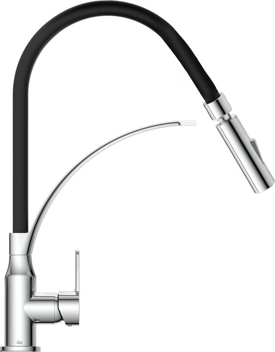 Produktbild Eisl Wasserhahn Küche CARNEO Spültischarmatur Chrom Schwarz Brause Ausziehbar Schwenkbar NI183CARCRB
