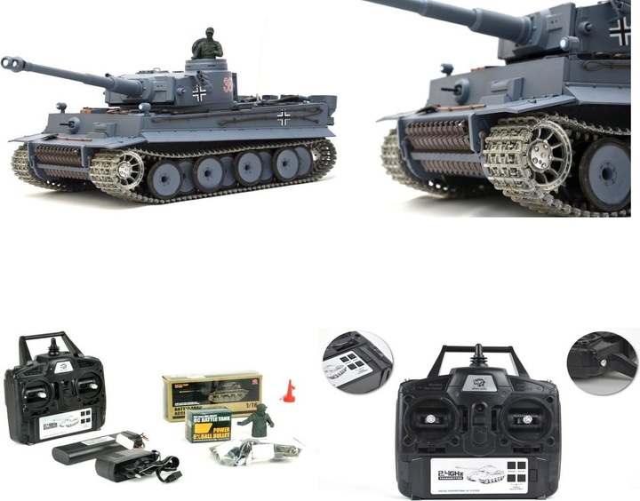 Produktbild Heng Long RC Panzer "German Tiger I"1:16 Mit Stahlgetriebe Und Metallketten -2,4Ghz Fernsteuerung- (RTR Ready-to-Run)