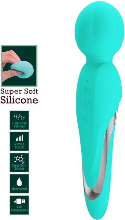 Actual product image Pretty Love Walter Vibrator Rod Aqua Green